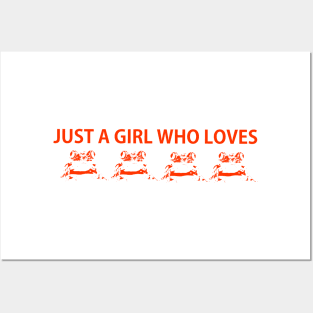 Just a girl who loves frogs (orange) Posters and Art